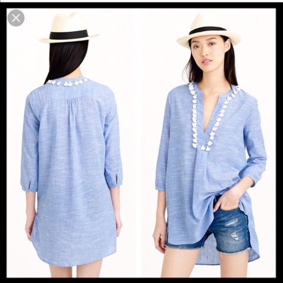 chambray beach cover up